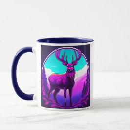 Caneca Cerf mystique dans un décor futuriste.