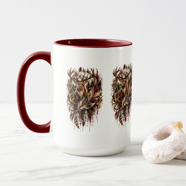 Caneca Cervo Boho, Sonhando com Cervo (Com Donut)
