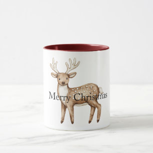 Caneca Cervo de Natal de Pão de Mel Creme