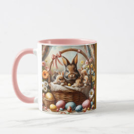 Caneca Cesta de Coelhinho da Páscoa Coelhinho Fofo de Pri