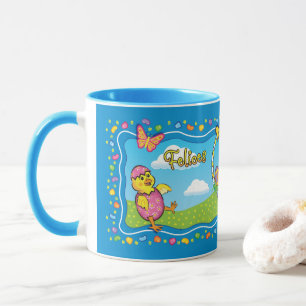 Caneca Cesta de Páscoa dançante Cama de cerâmica espanhol