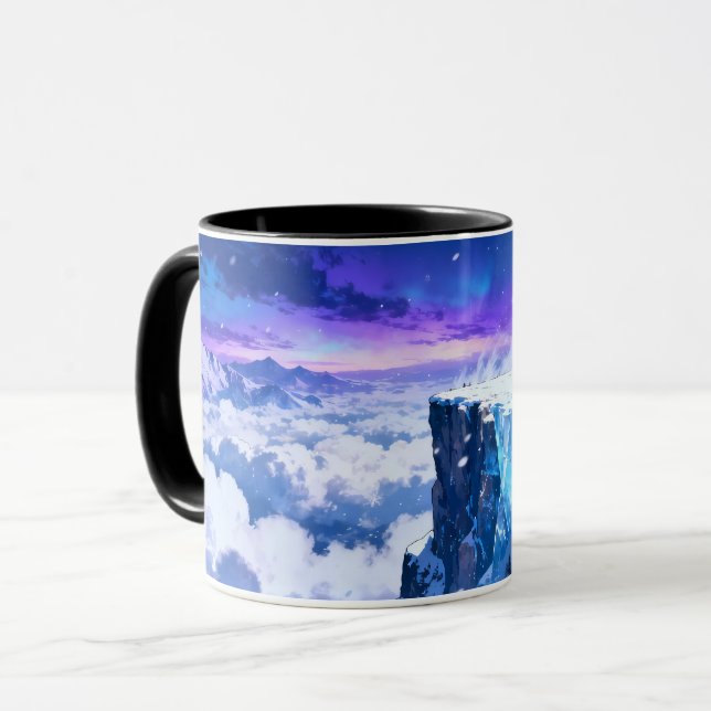 Caneca Céu Congelado | Fantasia de Montanha Nevada (Frente Esquerda)