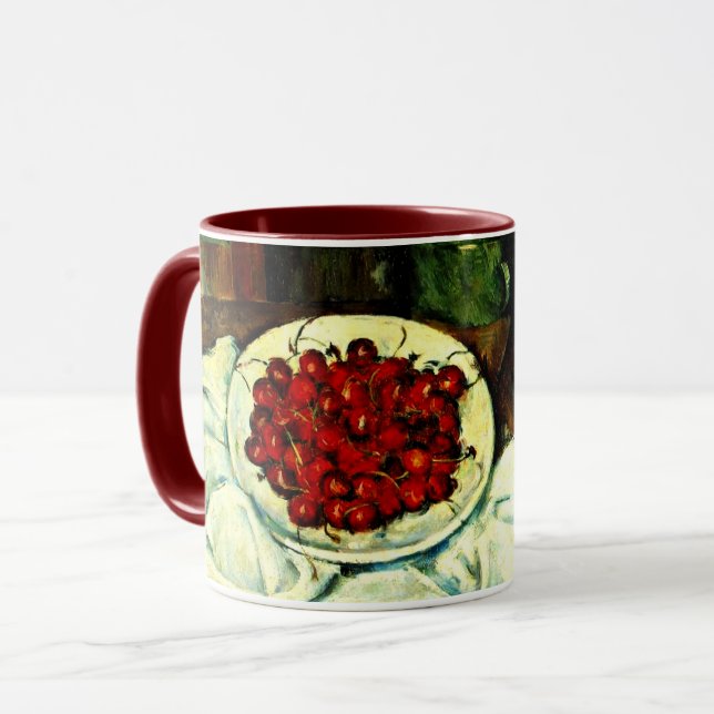 Caneca Cezanne, Cherries, belas artes. (Frente Esquerda)