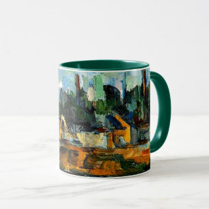 Caneca Cezanne - Riverbanks, paisagem Painting