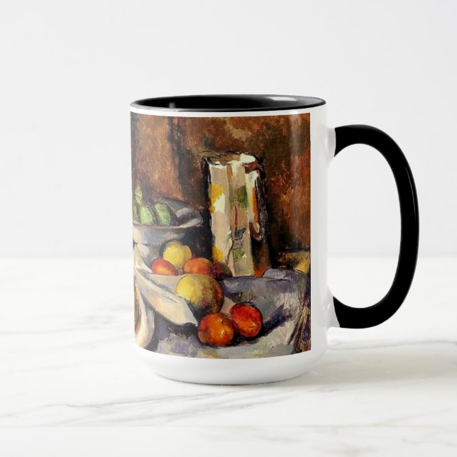 Caneca Cezanne - Vida estática, Posta, Garrafa, Taça e Fr (Direita)