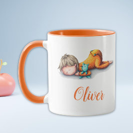 Caneca Chá de fraldas neutro, caneca-dormindo personaliza