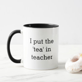 Caneca Chá do Professor Engraçado Personalizado