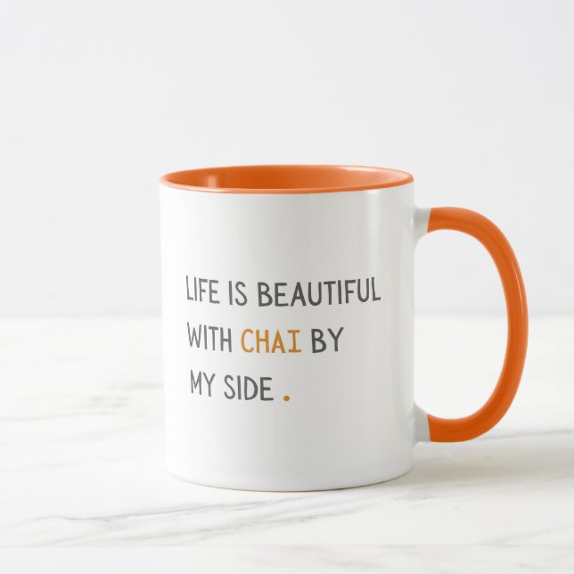 Caneca Chai, caneca para viciado em chai, caneca p (Direita)