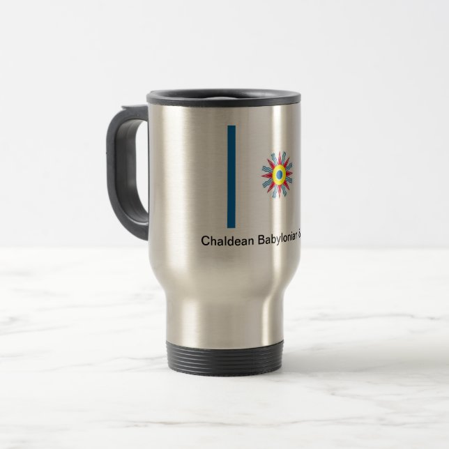 Caneca Chaldean da bandeira (Frente Esquerda)