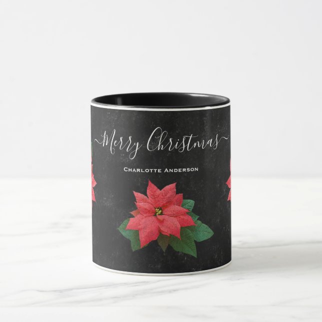 Caneca Chalkboard Botanical Merry Christmas Floral (Centro)
