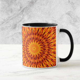 Caneca Chama Laranja Caleidoscópio