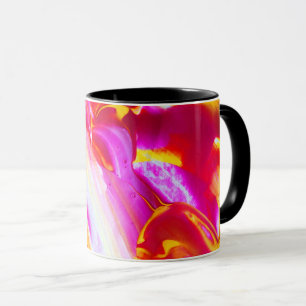Caneca Chama Líquida - Laranja Brilhante e design amarelo