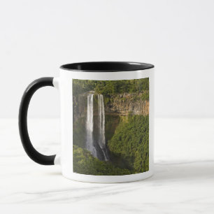 Caneca Chamarel Waterfall-high na Maurícia, sobre