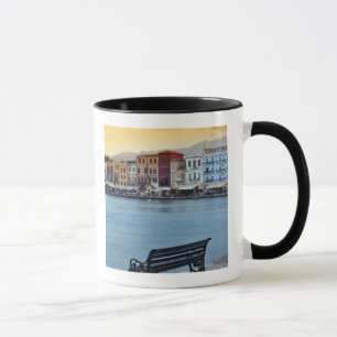 Caneca Chania ao crepúsculo, Chania, Creta, Grécia