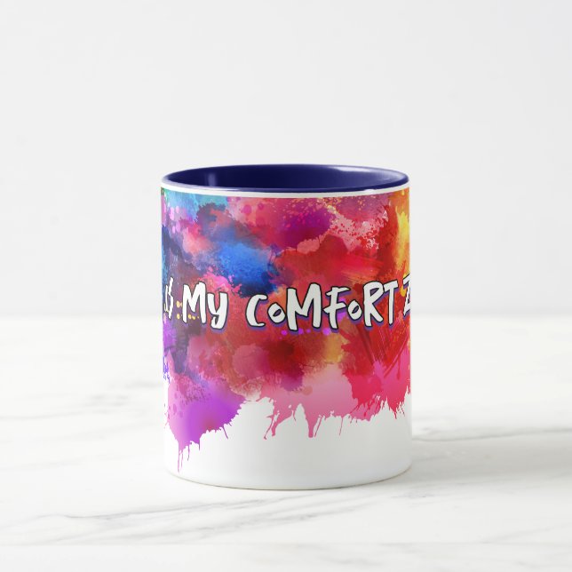 Caneca Chaos É Minha Zona De Conforto - Abstrato Art Tee (Centro)