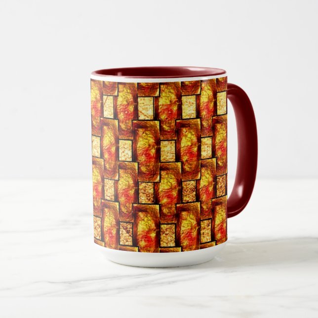 Caneca Chapas retangulares, esmeriladas e esmeriladas, de (Frente Esquerda)