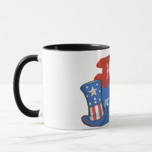 Caneca Chapéu de Cima com Desenho de Pinceladas da Bandei