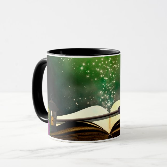 Caneca Chapéu mágico e Livro Ortográfico Whimsical Hallow (Frente Esquerda)