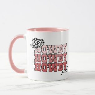 Caneca Chapéu ocidental da Cowgirl Howdy Y'all rodeo