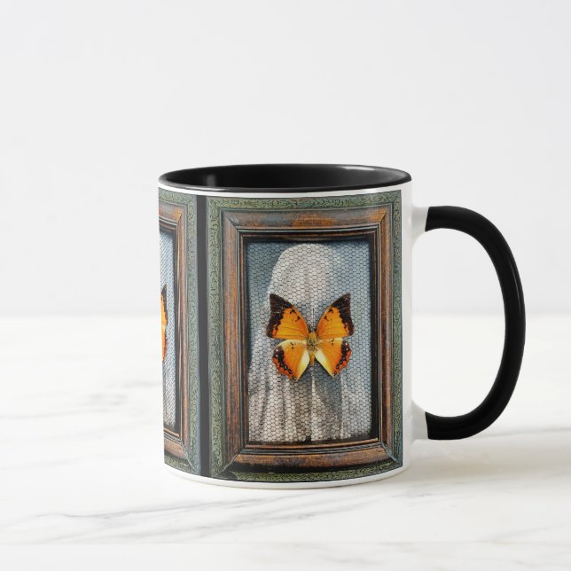 Caneca Charaxes de Borda Negra Borboleta Borboleta Café M (Direita)