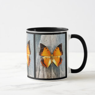 Caneca Charaxes de Borda Negra Borboleta Café Mug