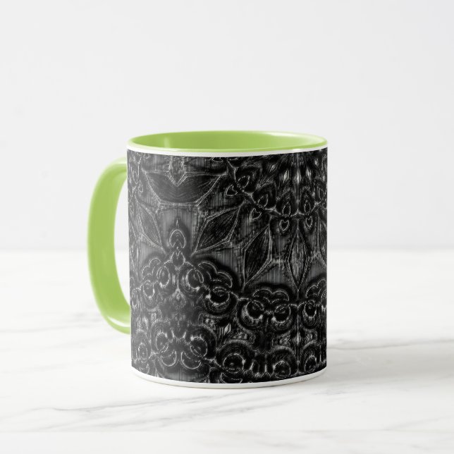 Caneca Charcarvão Mandala Coffee Mug (Frente Esquerda)