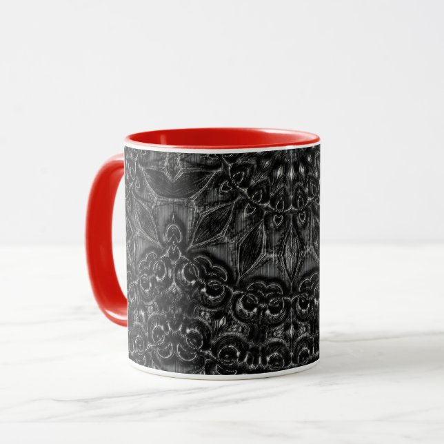 Caneca Charcarvão Mandala Coffee Mug (Frente Esquerda)