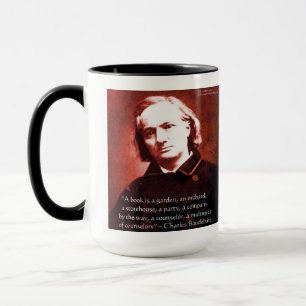 Caneca Charles Baudelaire "A Book Is" Wisdom cita present