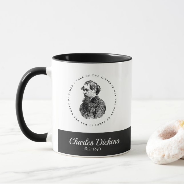 Caneca Charles Dickens Portrait e Cote (Com Donut)