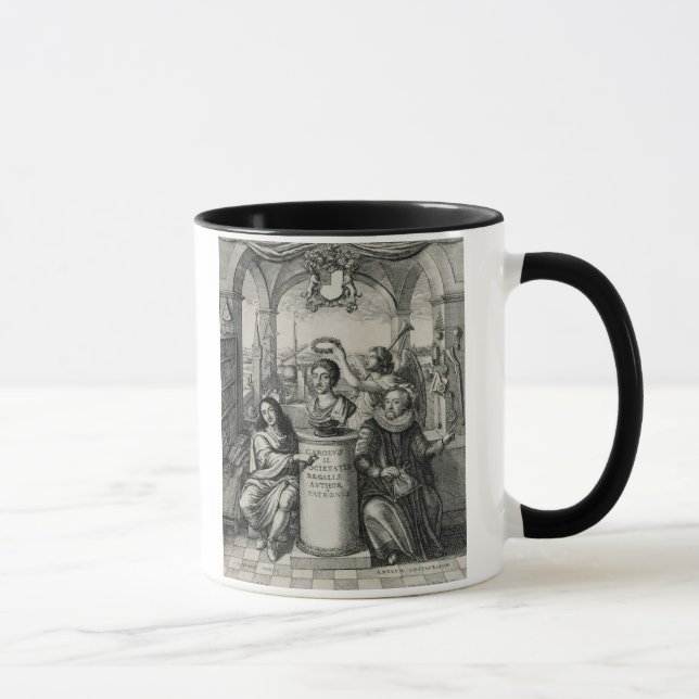 Caneca Charles II (1630-85) como o consumidor do Societ (Direita)