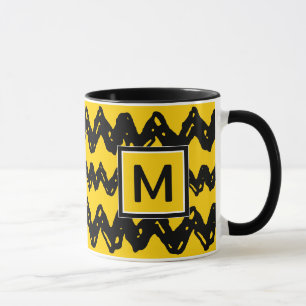 Caneca Charlie Brown Zig Zag Pattern Adicionar o seu Mo