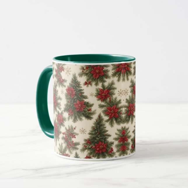 Caneca Charm Mágico de Natal Evergreen (Frente Esquerda)
