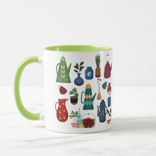Caneca Charme de Cozinha Modernista de Meados do Século