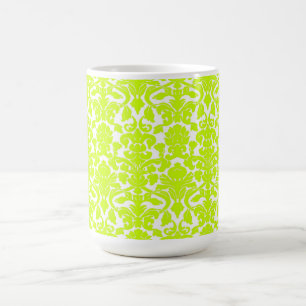 Caneca Chartreuse floral ornamentado do damasco do