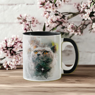 Caneca Chartreux Cat and Snow