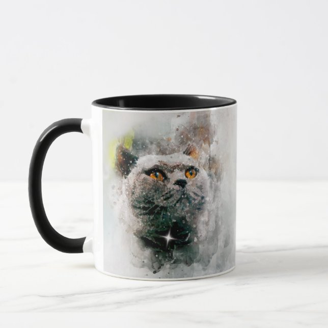 Caneca Chartreux Cat and Snow (Esquerda)