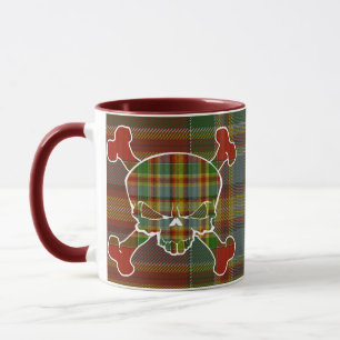 Caneca Chattan Tartan Skull Sem Banner Mug