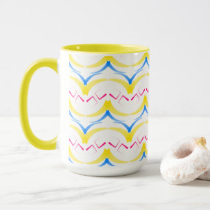 Caneca Chávena MUG 15 oz magnífico desenho amarelo, azul