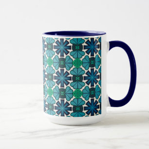 Caneca Chávena MUG Jimette Desenho azul e branco