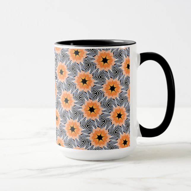 Caneca Chávena MUG Jimette Desenho cor de laranja branco (Direita)