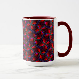 Caneca Chávena MUG Jimette Desenho de vermelho e cinzento