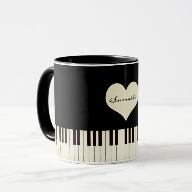 Caneca Chaves de piano (Frente Esquerda)