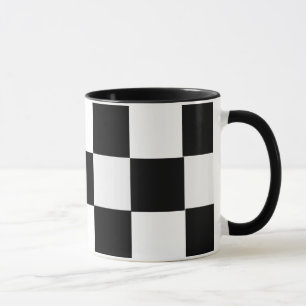 Caneca Checkered preto e branco