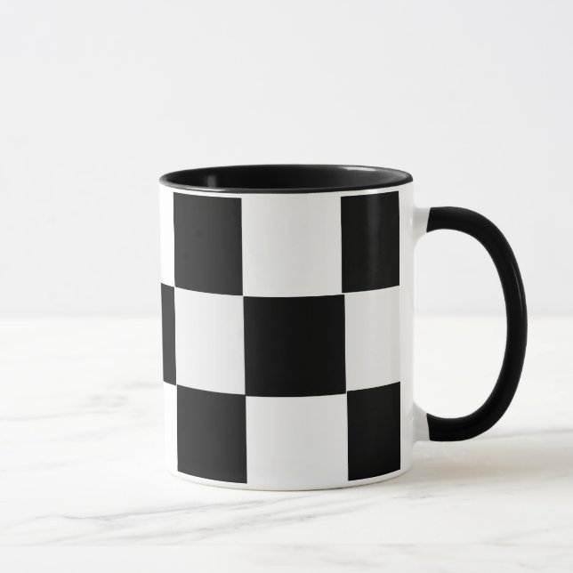 Caneca Checkered preto e branco (Direita)