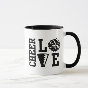 Caneca Cheerleader Negro e Branco, Amor Cheio