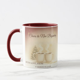 Caneca Cheers to New Beginnings | Custom Holiday Mug 2026