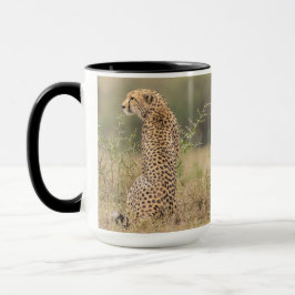 Caneca Cheetah Personalize Nome Black Interior Gift