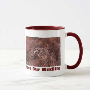 Caneca Cheetah Stare Salve nossa vida selvagem