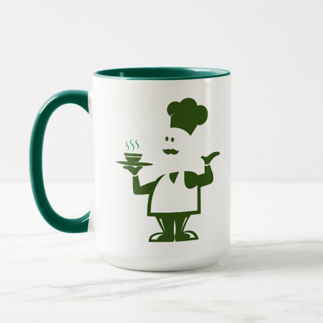 Caneca Chef segurando uma tigela de sopa (Esquerda)