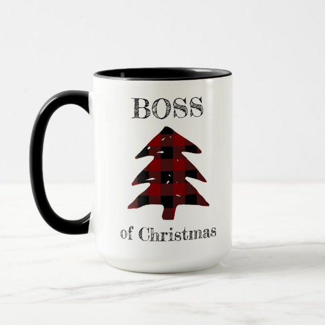 Caneca Chefe da Xadrez de Natal Engraçado (Esquerda)